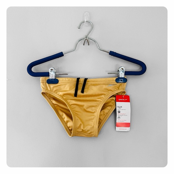 ★ NWT Speedo Men's Solid One Brief - Gold ★ - Picture 3 of 13